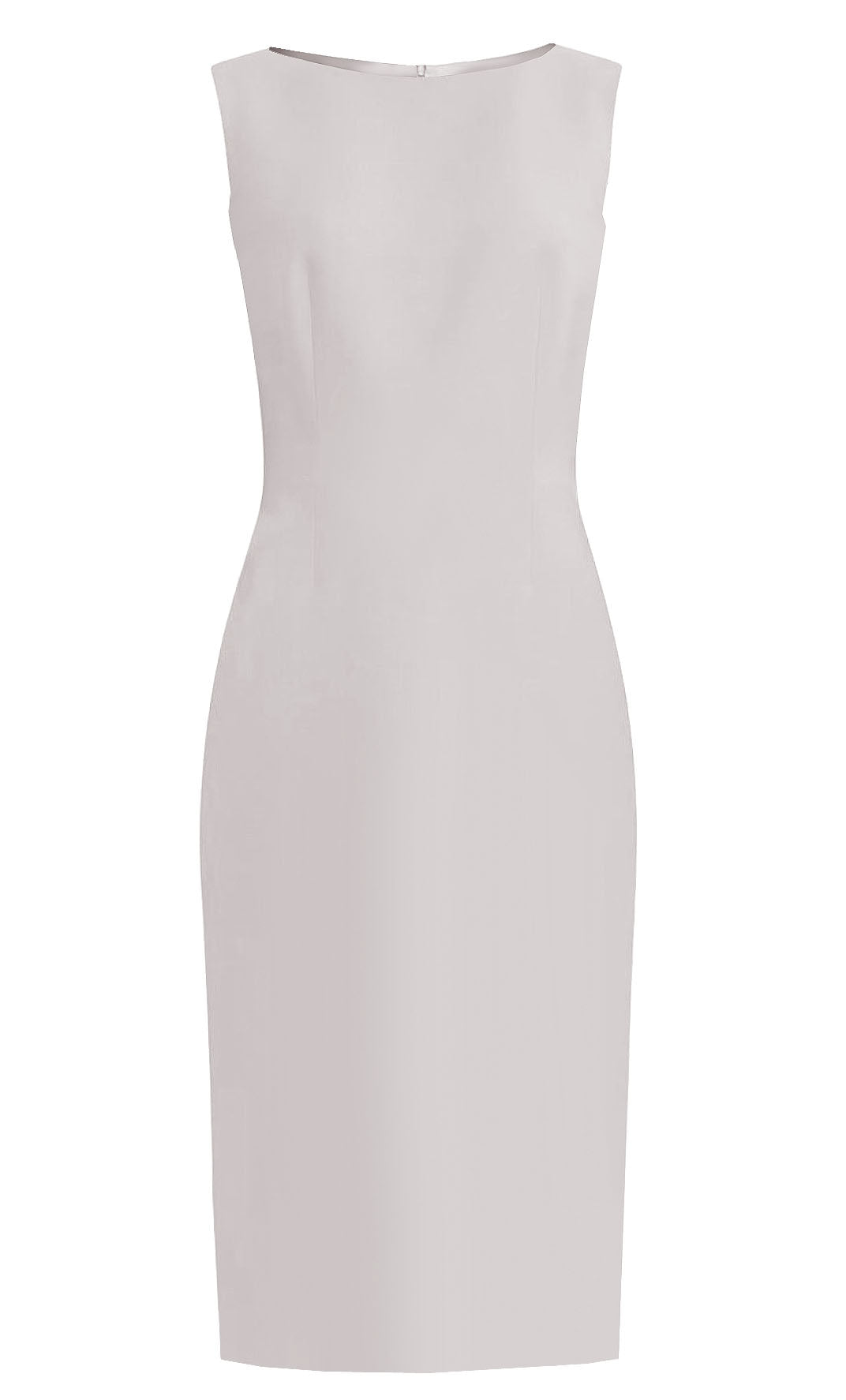 white boat neck dress White Basic Sheath Dress with boat neckline