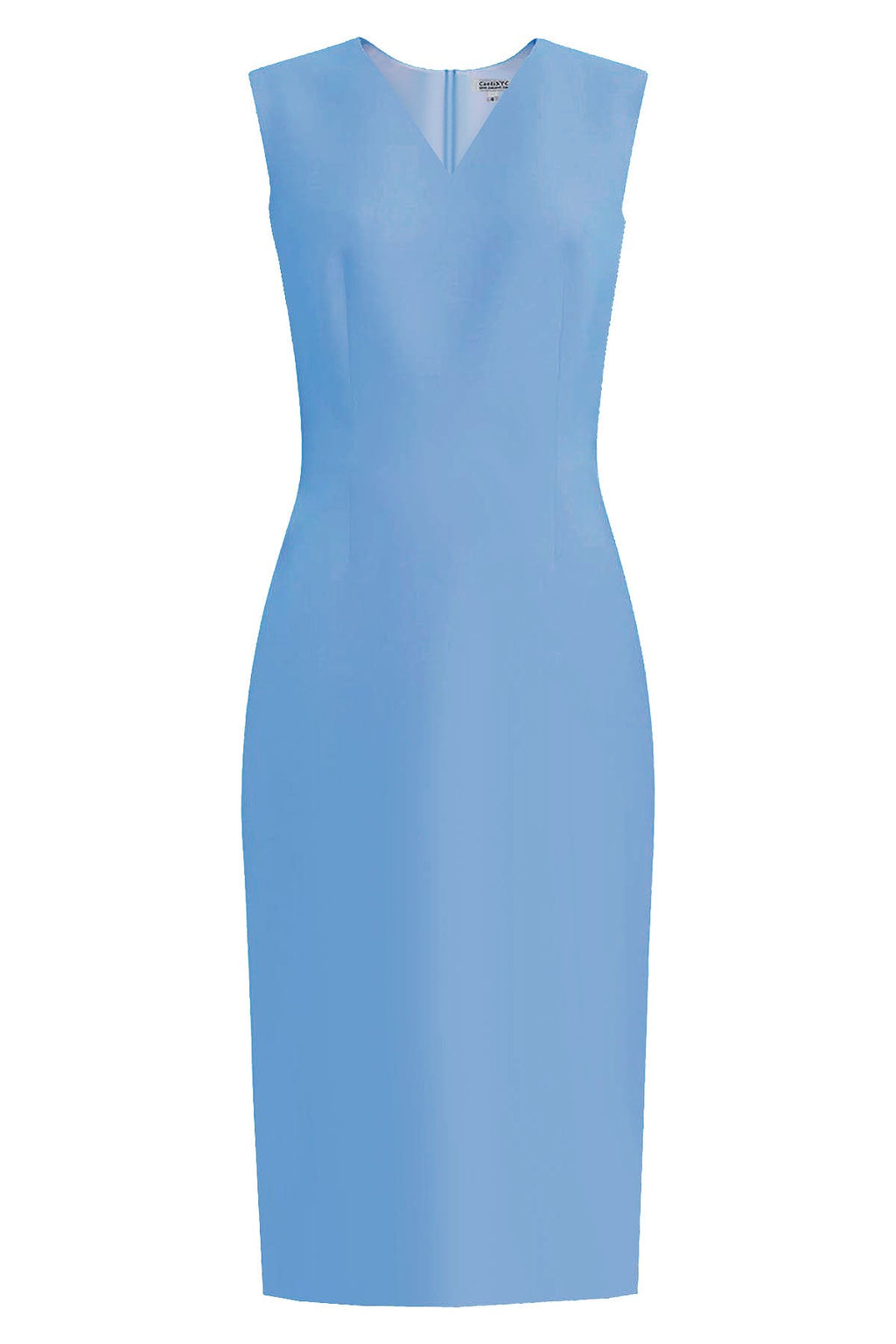 CaeliNYC Kateri Light Blue V-Neck Sheath Dress