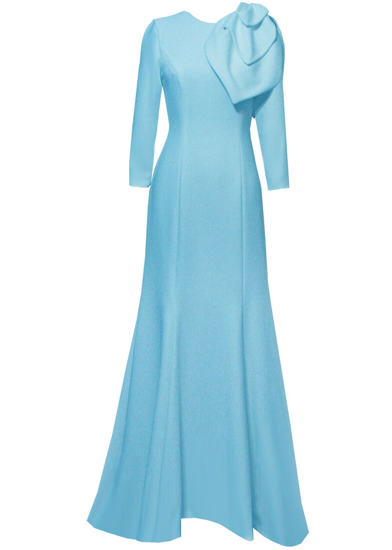 light blue modest dress