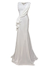 Portofino Gown with Lace top and Drape Detail