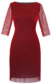 Malena Red Net Dress
