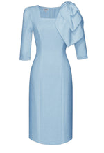 light blue sheat dress with sleeves