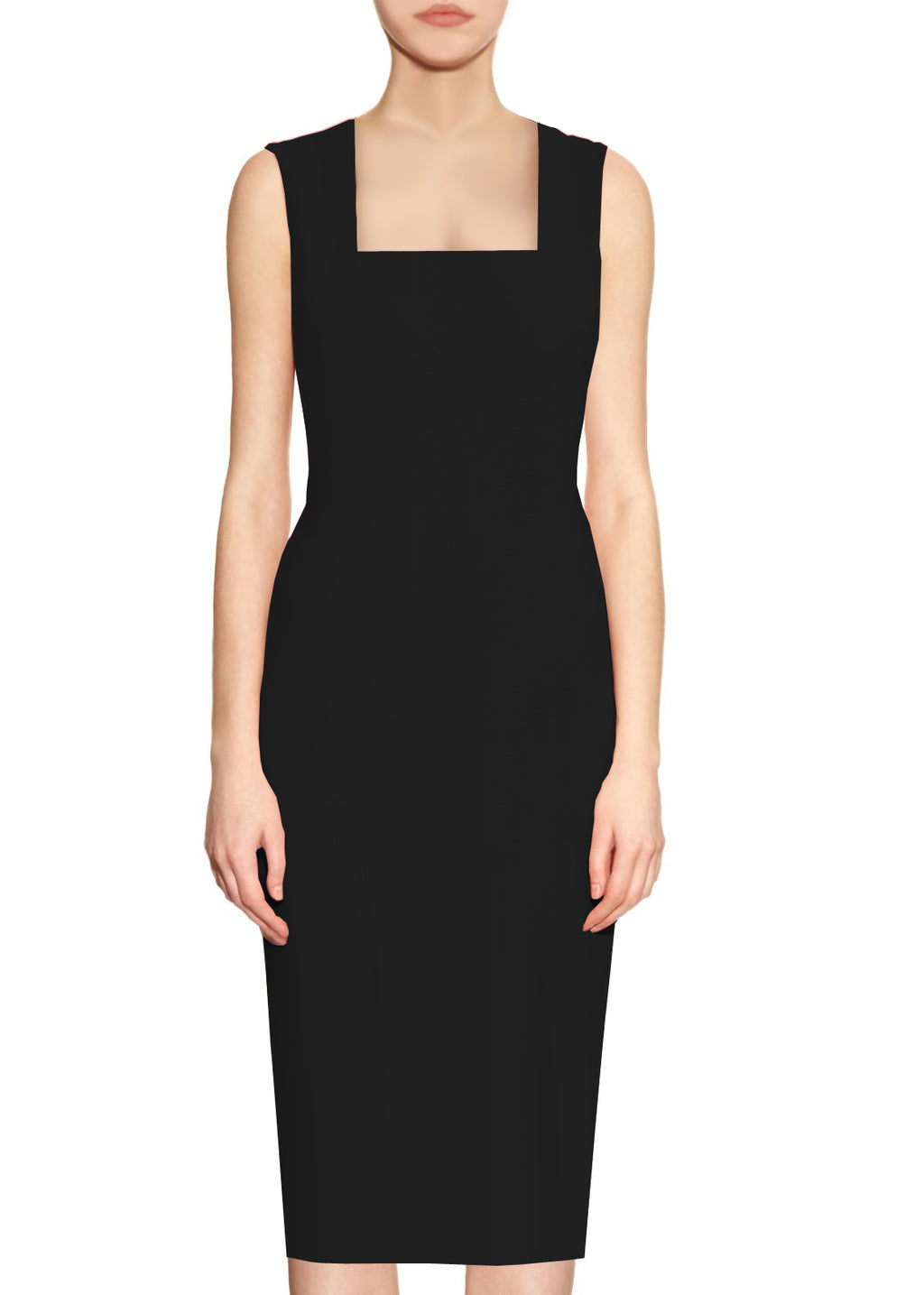 black sheath dress