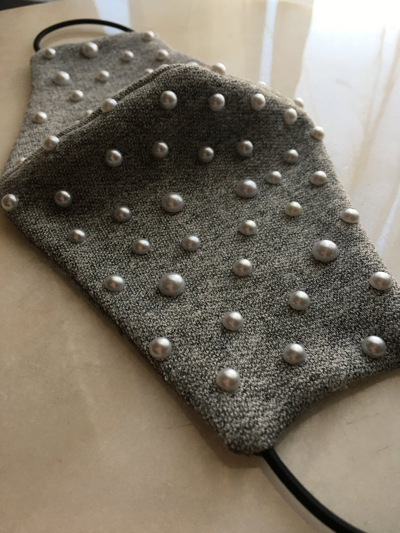 Averoy Cotton Face Mask Emebellished with Pearls