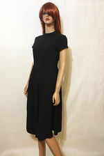 blackk high neck midi dress 