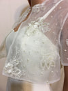 off white lace bolero, bridal cover up