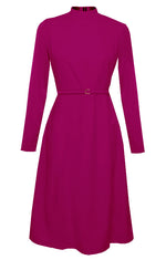 Laren High Neck Tailored Midi Dress - Many Colors
