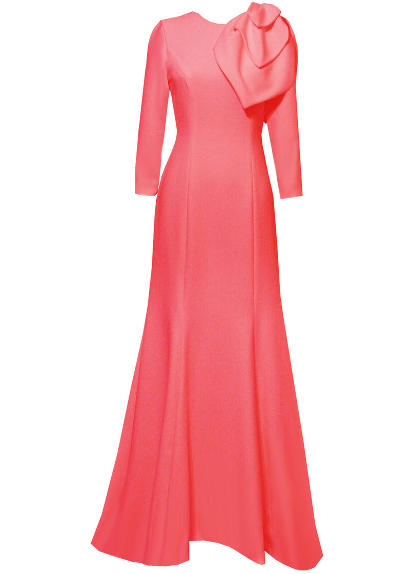 Lilinoe Orange Modest Gown