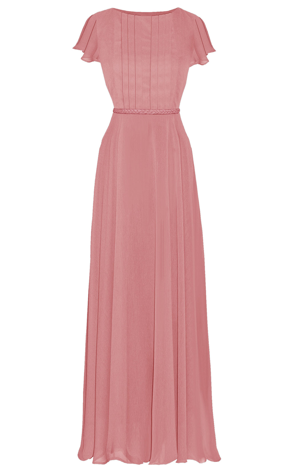 Nicosia Chiffon Gown with Sleeves
