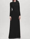 Seraphina Long Sleeves Crepe Gown - All Colors