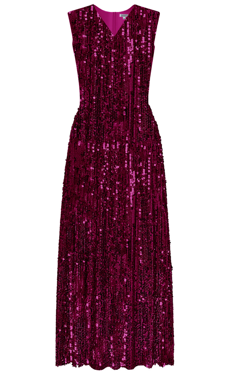 Vangelis Fuchsia Sequin Dress - Party Dresses - Evening Dress - Cocktail dress