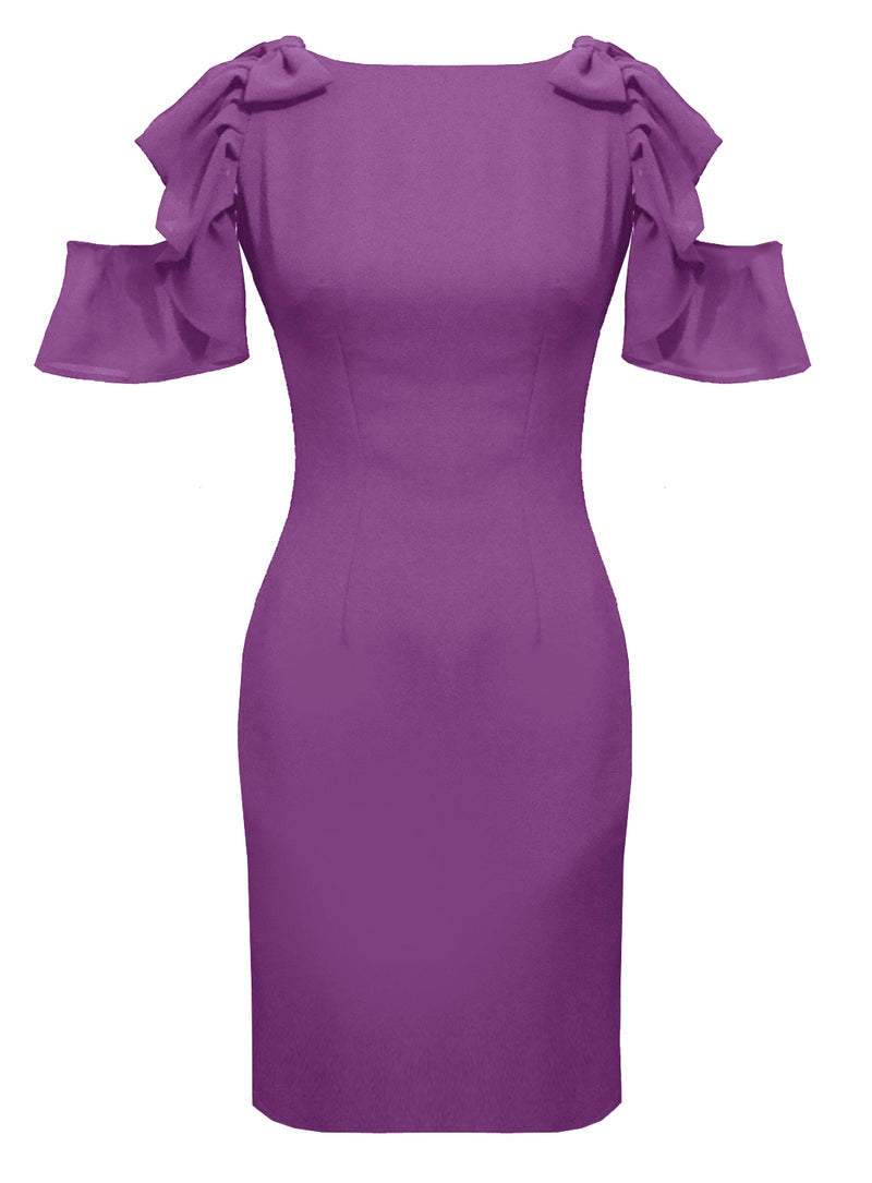 Adelaide Cocktail Dress with Draped Sleeve
