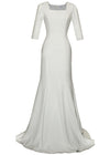 Aletheia Gown with Sleeves and Square Neckline