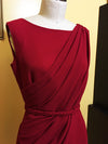 Alexia Red Draped Column Gown