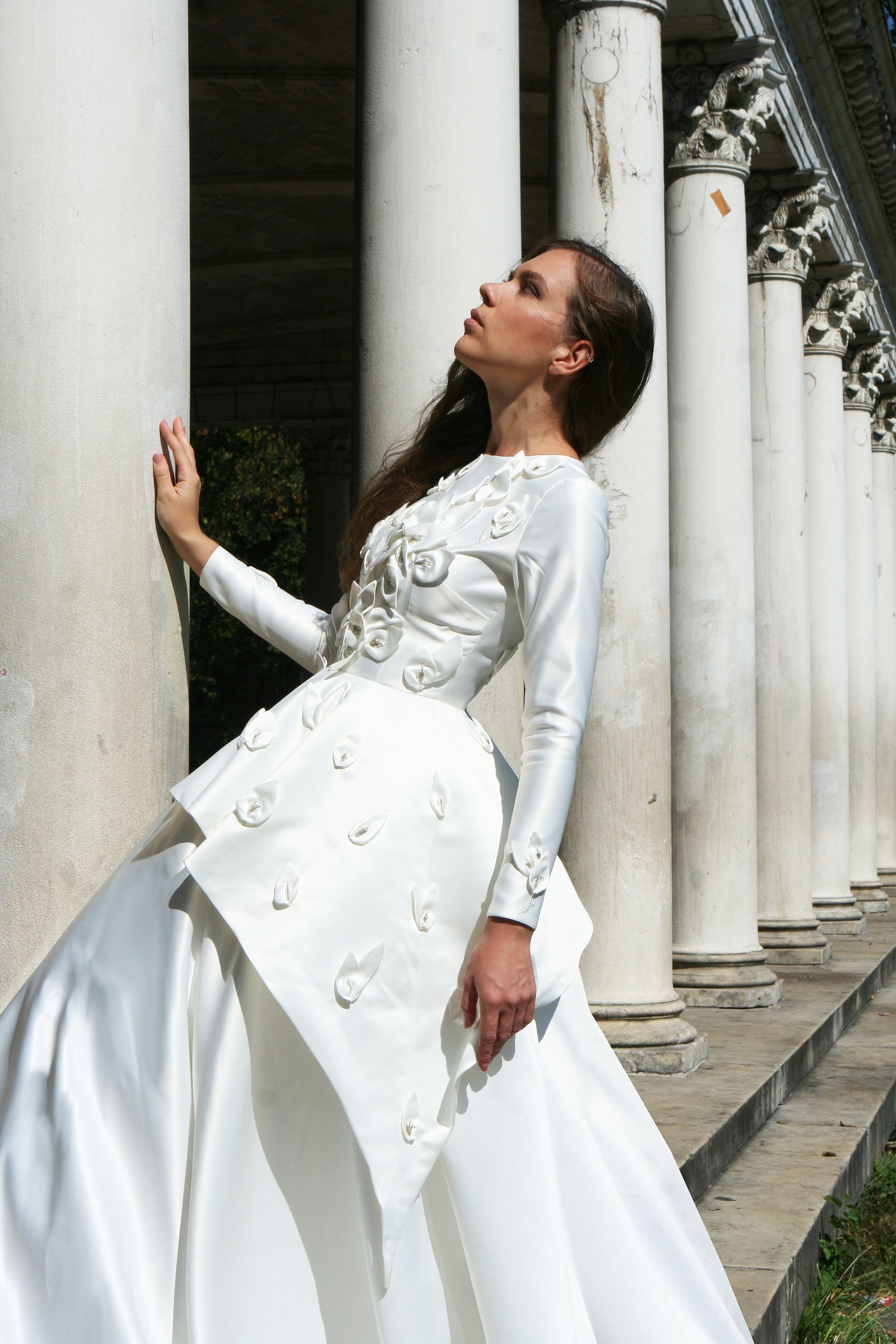 Avonlea Long Sleeves Wedding Ball Gown 12 / White