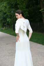 minimalist modern modest wedding gown