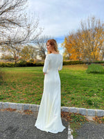 Aletheia Gown with Sleeves and Square Neckline