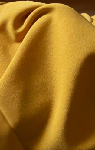 Yellow 100% Italian Wool Crepe Sheath Dress by CaeliCouture