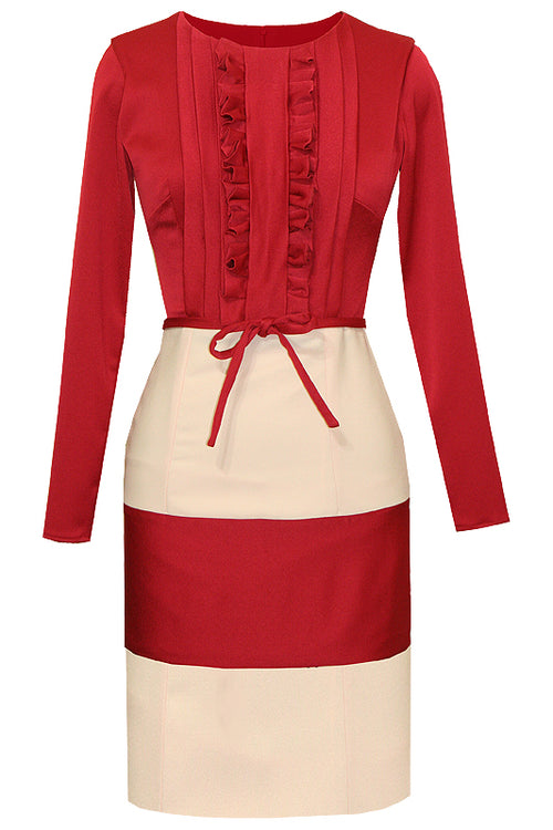 Cardiff Two Toned Long Sleeves Cocktail dress