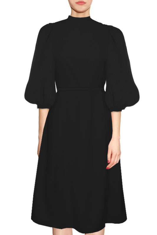 Copenhagen A-line dress with balloon sleeves 17 / Dark Blue Copenhagen A-line dress with balloon sleeves 17 / Dark Blue