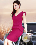 Magenta Sheath Dress - Everett