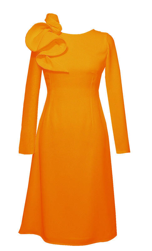 Marigold Long Sleeves Dress - Eyry
