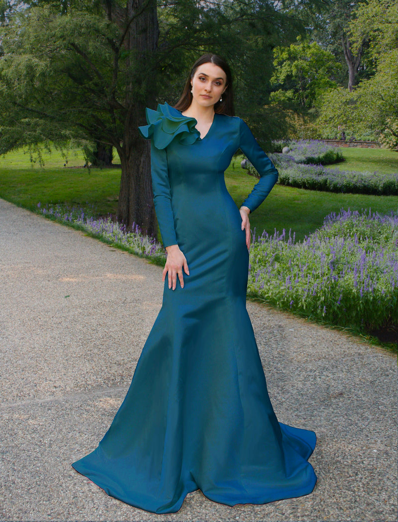 Honour Evening Gown with Sleeves