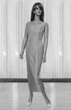 Kofi V-Neck Ankle Length Couture Sheath Dress