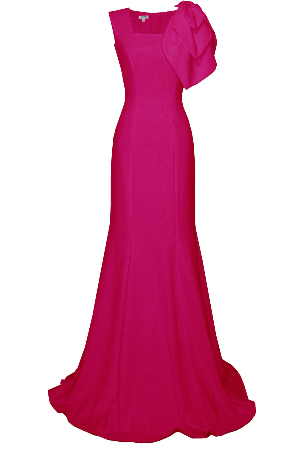 fuchsia modern gown