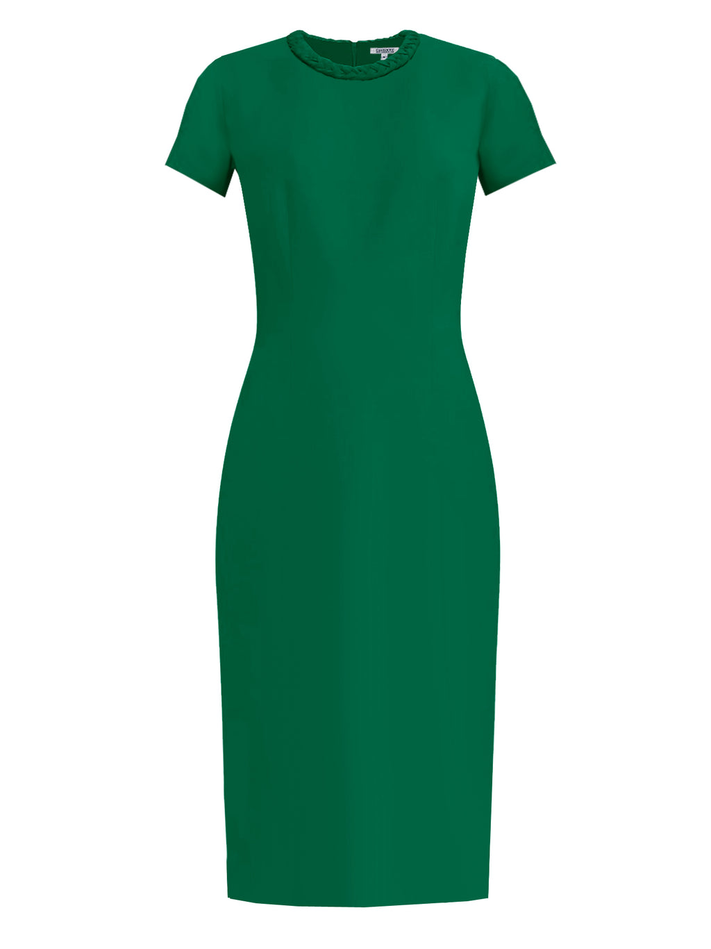 green sheath dress