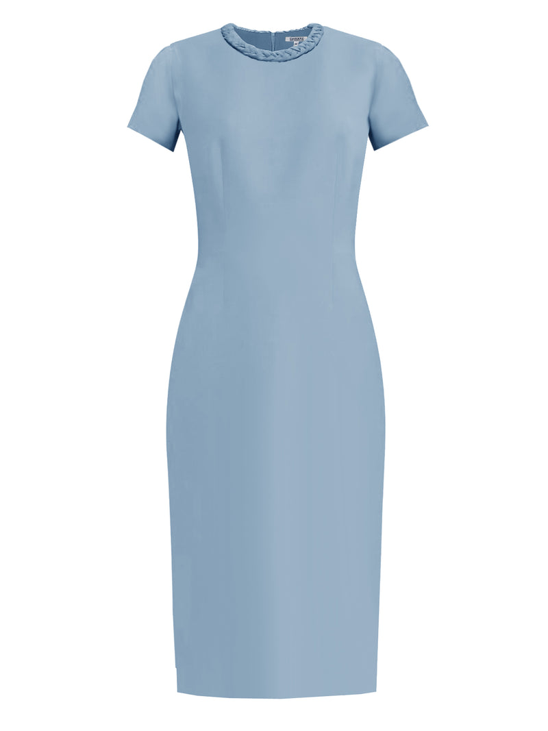caelinyc light blue sheath dress