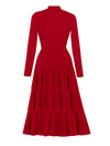 _ Florentine Red High Neck Dress