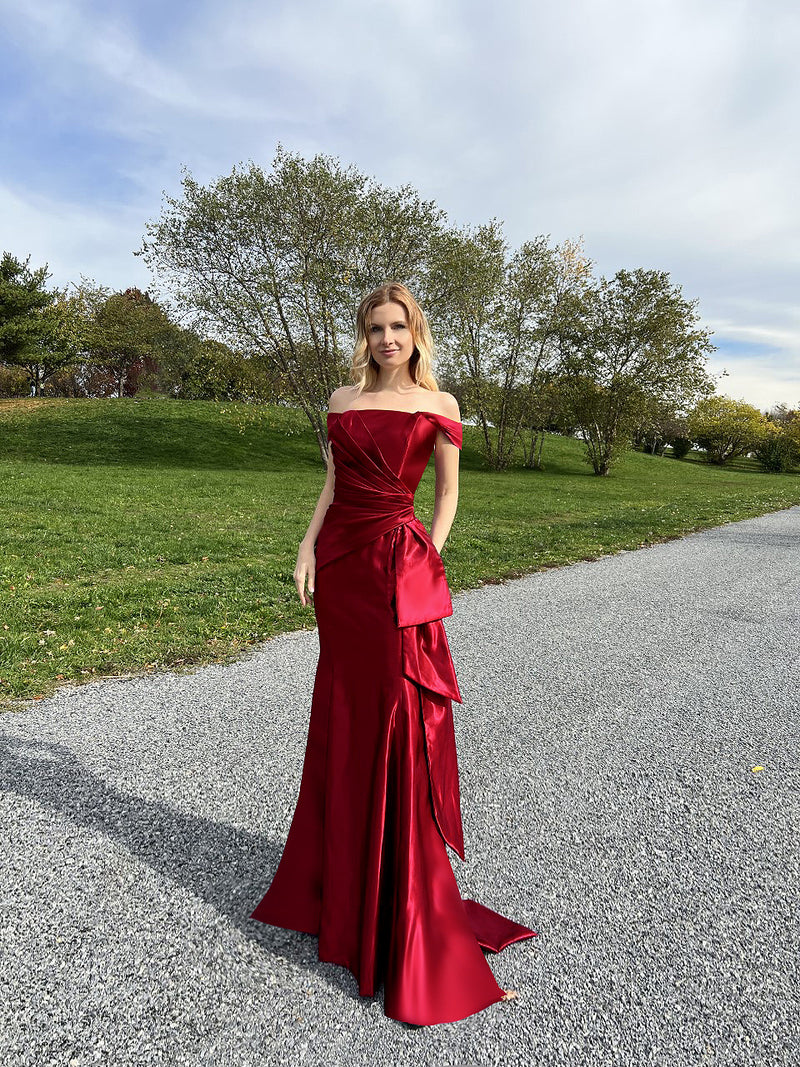 Valentina Gown with Pleated Bodice CaeliNYC Valentina Gown with Pleated Bodice CaeliNYC